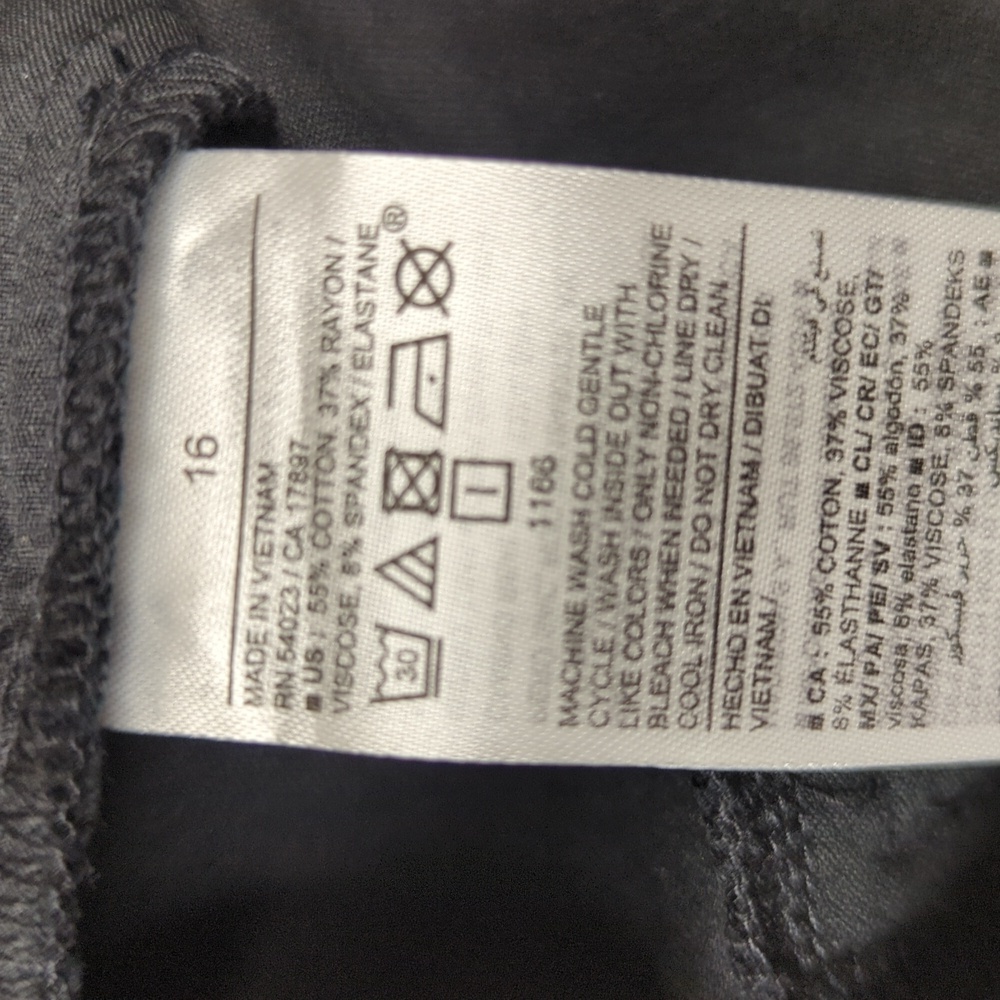 Old Navy Black Pixie Pants Size 16 High Rise Skinny New With Tags - Picture 9 of 11
